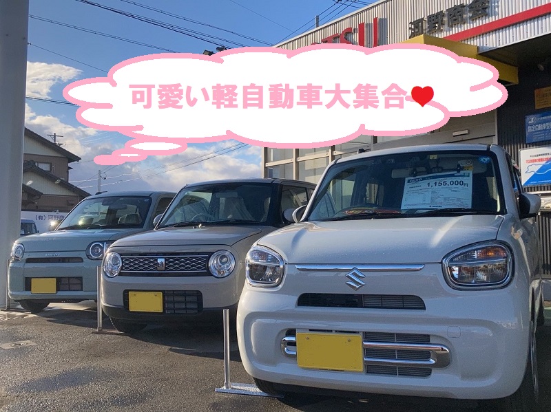 可愛い軽自動車大集合させてみました♥